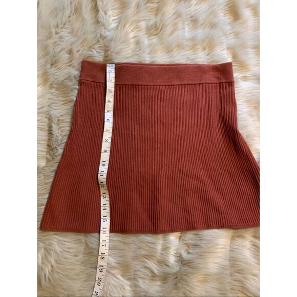 Free People Intimately Ribbed Knit Mini Skirt Size M - Picture 5 of 6